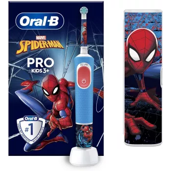 Oral-B Vitality PRO Kids Spiderman elektriskā zobu birste ar ceļojuma maciņu