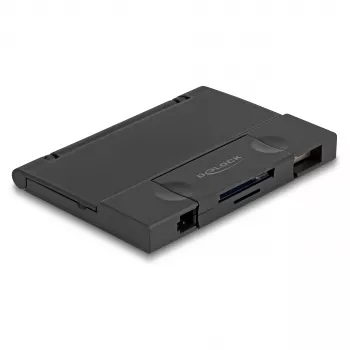 Karšu lasītājs DeLOCK 91014 USB 3.2 Gen 1 Type-A/Type-C Melns MicroSD SD
