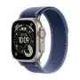 Pulkstenis Apple Watch Ultra 3 GPS + Cellular 49mm dabīgais titāns ar Blue Bright Trail Loop