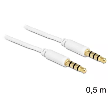 Audio kabelis 3.5 mm DeLOCK 83439 0.5 m Balts