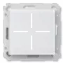 Stikla skārienvadības pogas slēdzis HomeMatic Homematic IP Glass push-button, 230 V, 868 MHz, balts, 54.5×54.5×29 mm