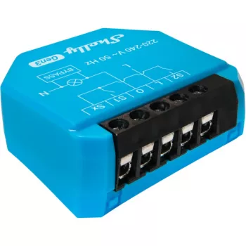 WiFi apgaismojuma kontrolleris Shelly Shelly_1L_Gen3 — 1-kanāla modulis bez neitrāla vada, 220–240V, Wi‑Fi/Bluetooth, 802.11 b/g/n