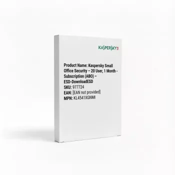 Kaspersky Small Office Security – 20 lietotāji, 1 mēnesis - abonements (ABO) – ESD lejupielāde