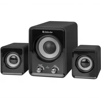 DEFENDER Z4 vadu 2.1 skaļruņi, 11 W RMS, melni, USB 5V barošana, 3.5 mm austiņu izeja