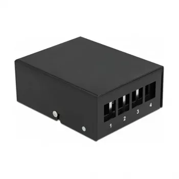 Patch Panel DeLOCK Keystone 4 Port Melns