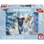 Mark Fredrickson: dog love - melns labradors sniegā, Puzle 1000 gabali