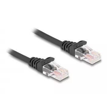 Tīkla kabelis DeLOCK RJ45 Spolētais kabelis vīrietis-vīrietis Cat.5e 1m melns