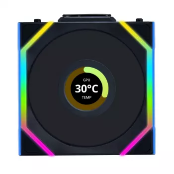Lian Li UNI FAN SL Wireless LCD 120 12 cm Melns 31 dB 51.45 cfm