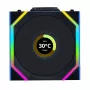 Lian Li UNI FAN SL Wireless LCD 120 12RSLLCD1W1B Reverse Blade datora korpusa ventilators, 120 mm, ARGB, PWM, melns