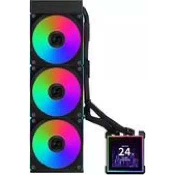 Viss-vienā šķidruma CPU dzesētājs Lian Li HydroShift II LCD-S 360mm ar LCD displeju un RGB apgaismojumu
