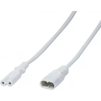 LogiLink pagarinātāja kabelis – IEC 60320 C8 uz IEC 60320 C7 – 2 m – veidots – balts