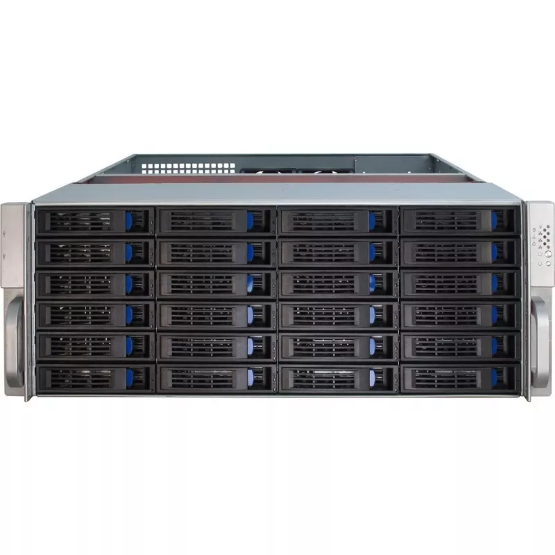 Servera korpuss Inter-Tech 4U-4424 Rack Melns, Sudrabs