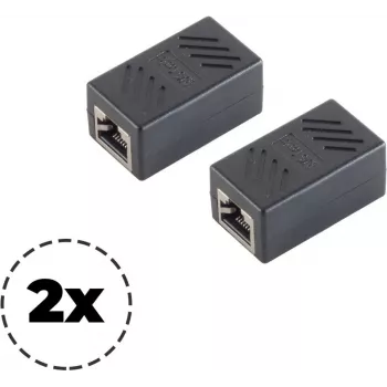 ShiverPeaks modulārais savienotājadapteris Cat. 6A 08-01041-2, RJ45 iekšējais pagarinātājs