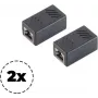 ShiverPeaks modulārais savienotājadapteris Cat. 6A 08-01041-2, RJ45 iekšējais pagarinātājs