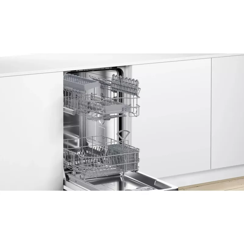 Trauku mazgājamā mašīna Bosch Serie 2 SPI2HKS42E daļēji iebūvējama šaura 45 cm, 10 komplekti, 5 programmas, E klase
