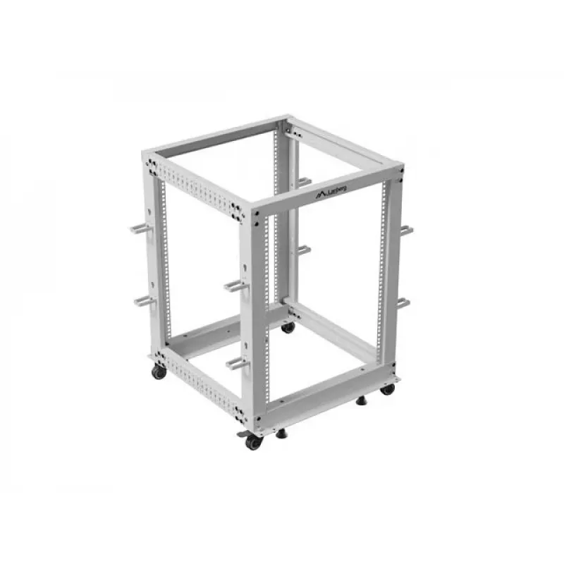 Atvērtais statīvs 19 inch 15U 600x600-1100 pelēks