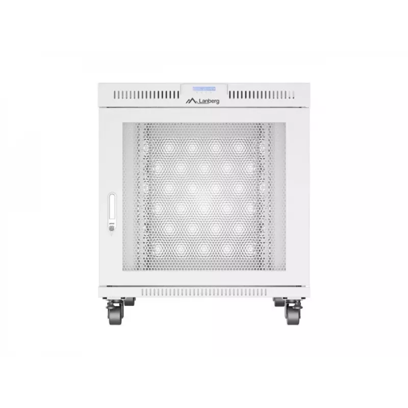 Rack skapis LANBERG FF01-8015-23SL 19 collu 15U, pelēks, perforētas priekšējās durvis