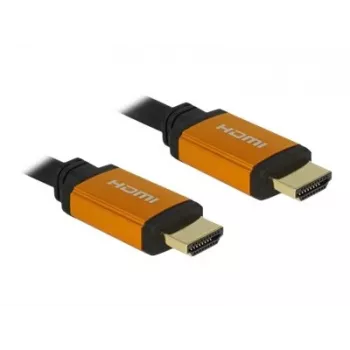 HDMI kabelis DeLOCK 85727 1m Type A vīrietis-vīrietis Melns Zelts