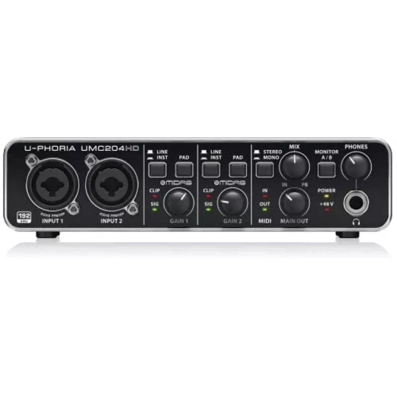 Behringer UMC204HD papildaprīkojums mūzikas iekārtām