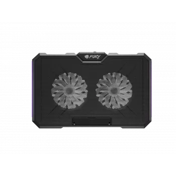 FURY GUNBAI G3 Laptop Dzesēšanas Paliktnis 14.1–17.3 ar 2 Ventilatoriem, RGB Apgaismojumu, 2× USB