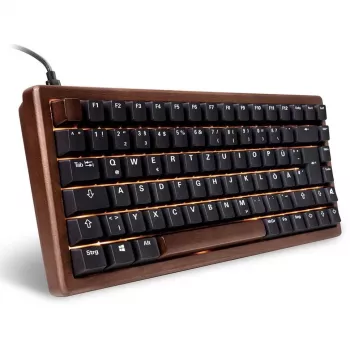 Sharkoon 100068081 Tastatūra USB QWERTZ Vācu Melna Koka 75%