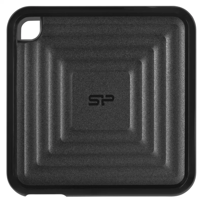Ārējais SSD Silicon Power 512 GB PC60, USB Type-C 3.2 Gen 2, 540/500 MB/s, triecienizturīgs, melns