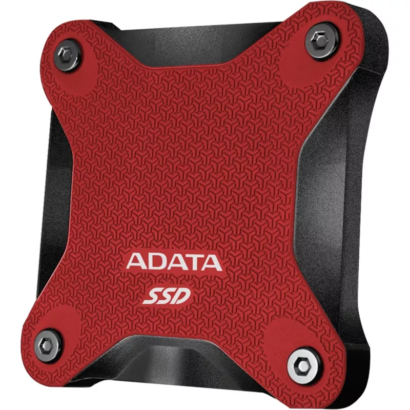 Ārējais SSD ADATA SD620 1 TB, portatīvais, USB 3.2 Gen 2 (Micro-USB B), lasīšana 520 MB/s, rakstīšana 460 MB/s, triecienizturīgs, sarkans