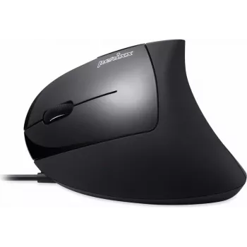 Perixx PERIMICE-513 L, ergonomiska pele, kreilim, vertikāla, melna