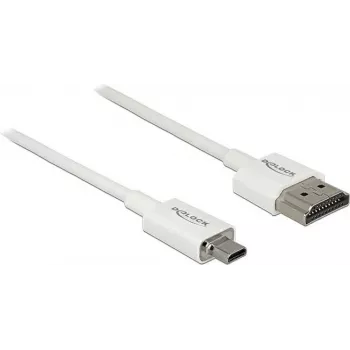 HDMI kabelis DeLOCK 85148 0,5 m Type A – Type D balts
