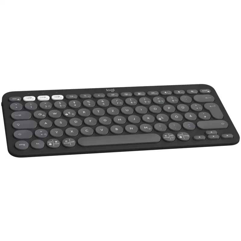 Logitech Pebble Keys 2 K380s - Bezvadu tastatūra - Bluetooth LE - QWERTZ - Vācu - Tonal Graphite (920-011795)