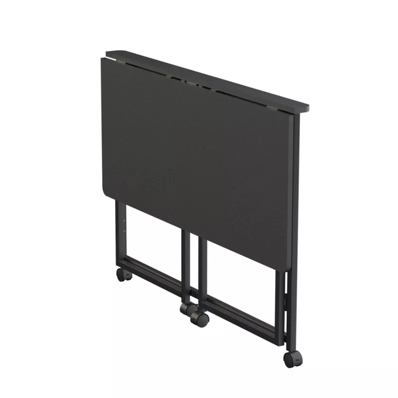 Saliekamais galds Maclean MC-1250 B, melns, mobilais, 100x50 cm, max. 50 kg