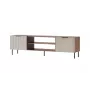TV skapis Cama ALMERA 180.5×42×52.5 cm valrieksts/krems – skaidu plātnes virsma, valrieksta rāmis