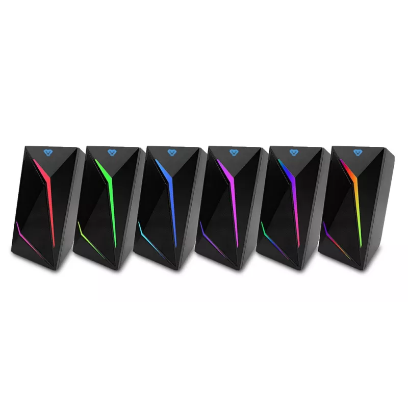 Media-tech MT3172 Black 2.0 spēļu skaļruņi ar Bluetooth un RGB