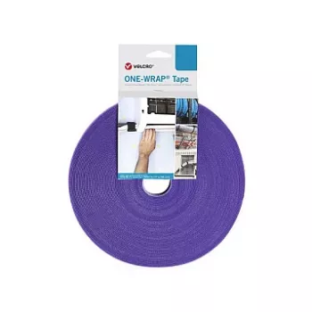 Pašlīmējošā kabeļu lente Velcro 25m x 20mm nepārtraukts rullis — violeta
