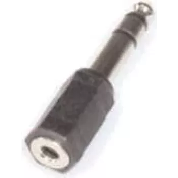e+p GS 33 dzimuma pārveidotājs 6,35mm stereo (tēviņš) – 3,5mm stereo (mātīte) melns