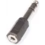 e+p GS 33 dzimuma pārveidotājs 6,35mm stereo (tēviņš) – 3,5mm stereo (mātīte) melns