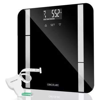 Cecotec viedie svari Surface Precision 9450 Full Healthy, melni, 180 kg, 100 g precizitāte