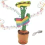 Dejojošais kaktusa rotājums ar sombrero Extralink Toys, dziedāšana bērniem LED USB