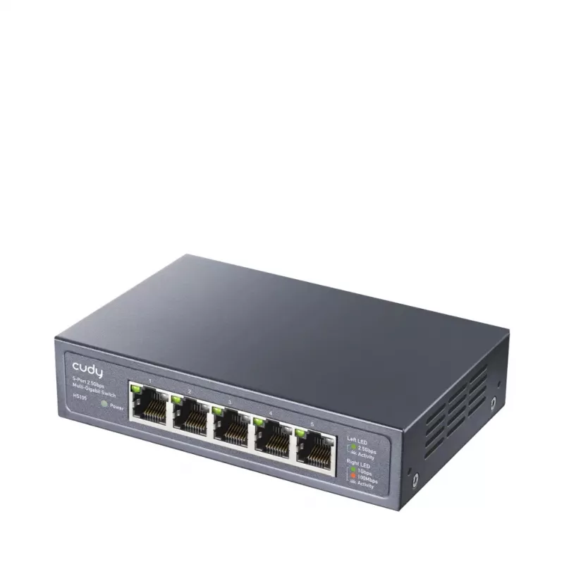 Nepārvaldāms tīkla slēdzis Cudy HS105 — 5 porti, 100/1000/2500 Mbps