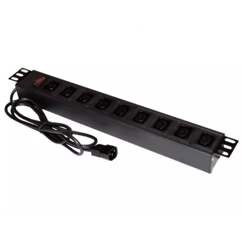 ALANTEC 19 collu strāvas sadalītājs - 9 ligzdas UPS - C14 spraudnis (PZ010)