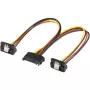 15-Pin SATA Y-Spēka Kabelis 20cm