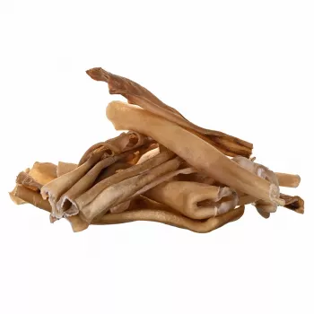 Suņu kārumi PETITTO kaltēta liellopa āda, 1 kg iepakojums