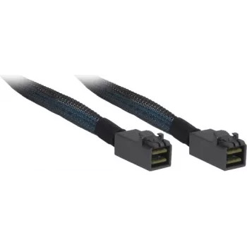 Inter-Tech iekšējais SAS kabelis - SAS 12Gbit/s - 4x Mini SAS HD (SFF-8643) uz 4x Mini SAS HD (SFF-8643) - 1,0m - Melns/Zils (88885006)