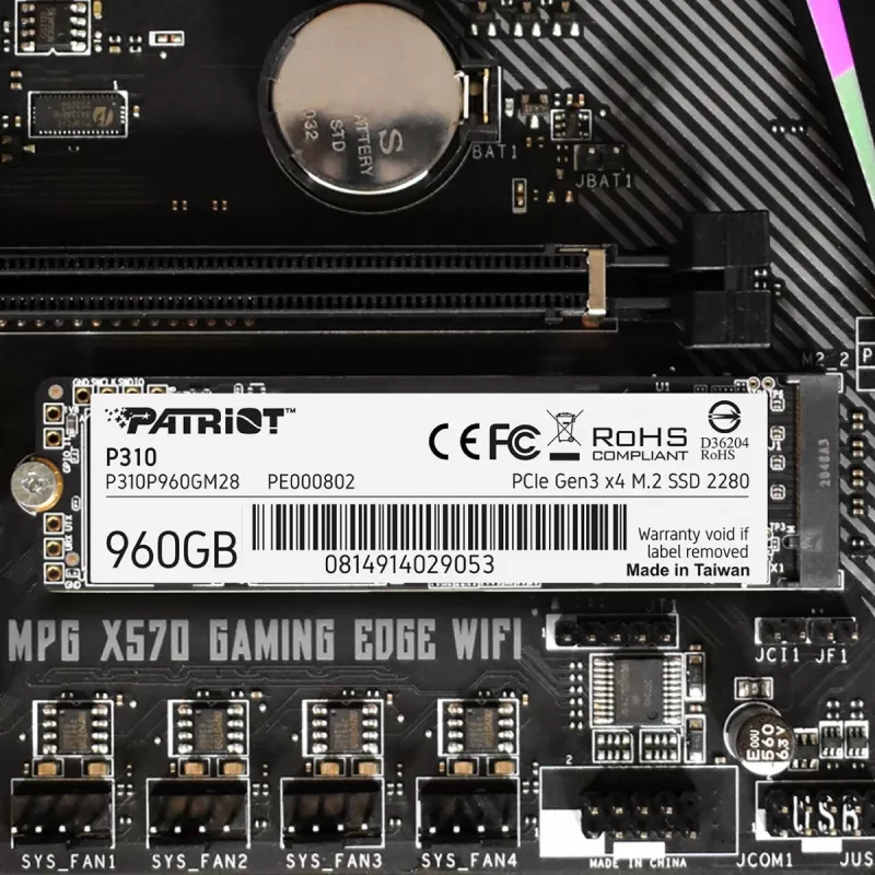 Patriot Memory 960GB M.2 PCI Express 4.0 NVMe P310P960GM28
