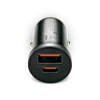 Auto lādētājs everActive CC-30Q QC3.0 35W — 1x USB-A, 1x USB-C, ātrā uzlāde
