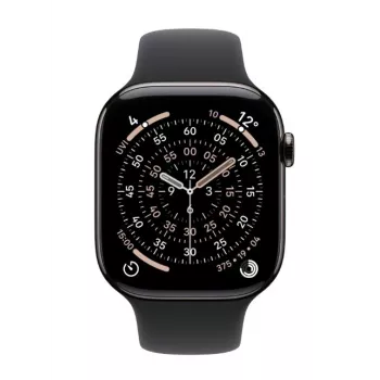 Viedpulkstenis Apple Watch Series 11 GPS + Cellular 42mm Slate Titanium Korpuss Black Sport S/M
