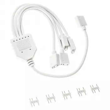 ARGB sadalītāja kabelis Kolink PGW-AC-KOL-157 30 cm balts 3-pin 5V ARGB