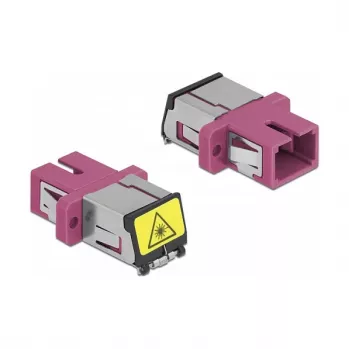 Optiskās šķiedras savienotājs DeLOCK 86891 SC Simplex Sievišķais uz SC Simplex Sievišķais Multi-mode Violeta
