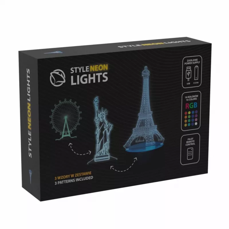 Manta SNL125RGB RGB 3D dekoratīvā LED lampa ēku apgaismošanai