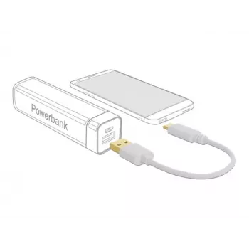 USB lādēšanas kabelis DeLOCK Type-A uz USB Type-C 15 cm